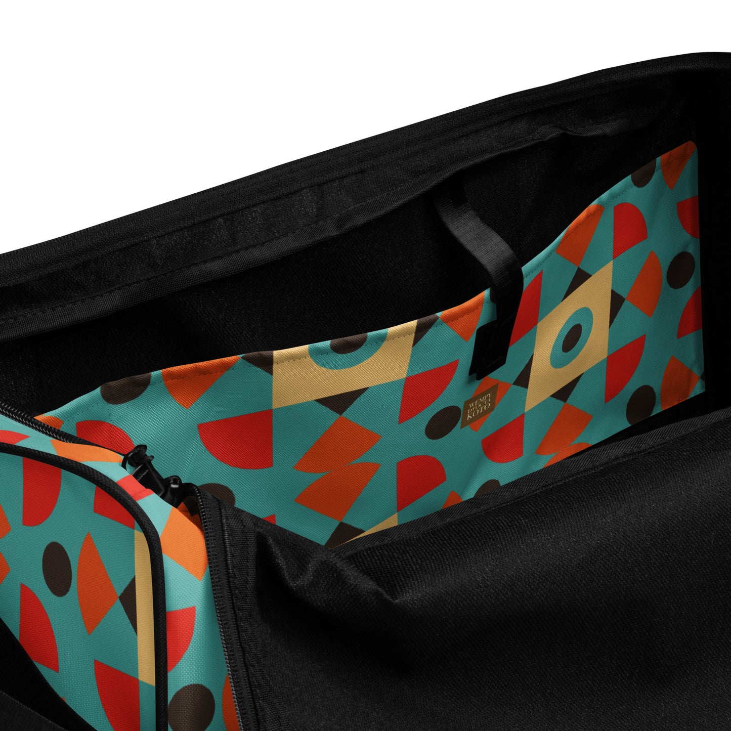 Retro Color Pattern - Sustainably Made Duffle Bag
