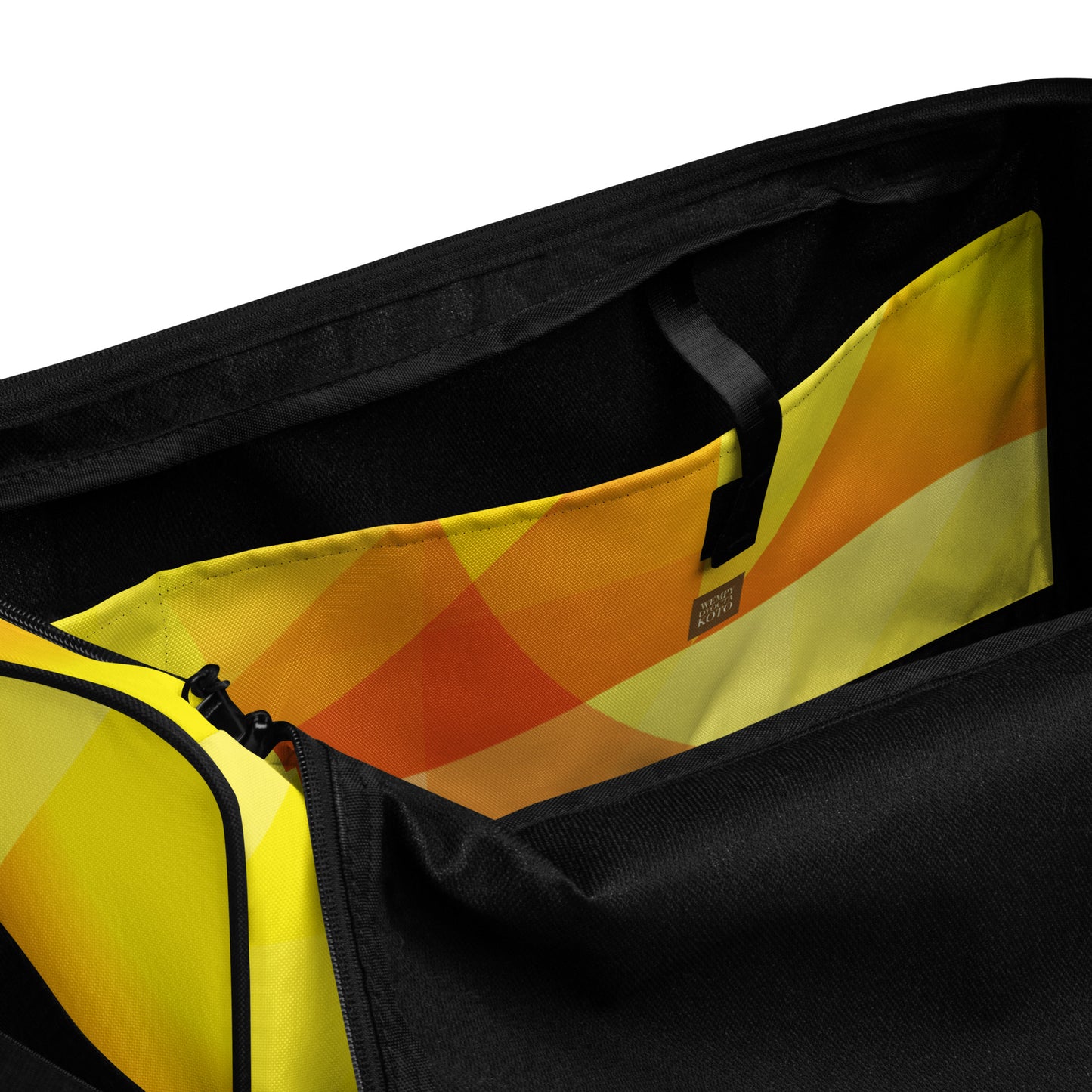 Yellow Abstract - Sustainably Made Duffle Bag
