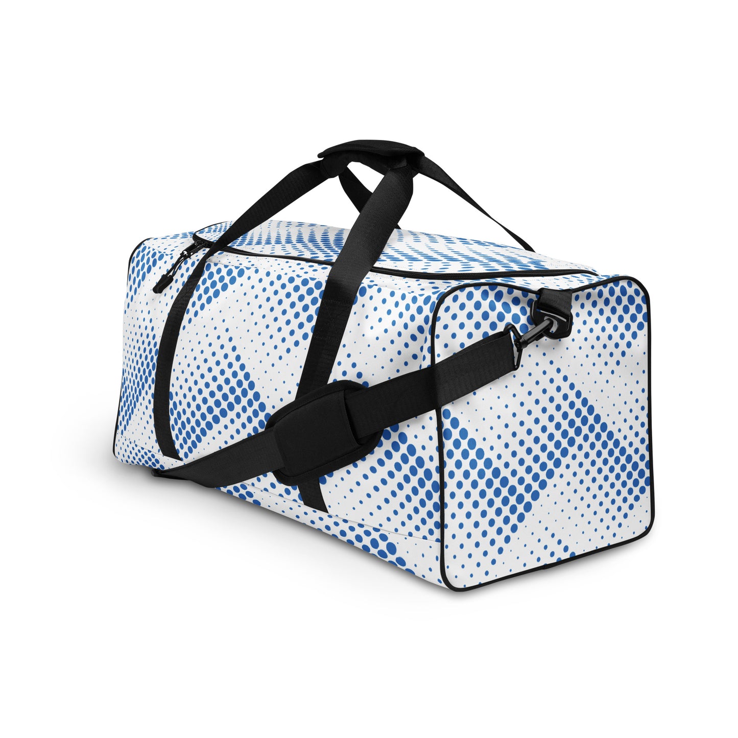 Blue Halftone Pattern - Sustainably Made Duffle Bag