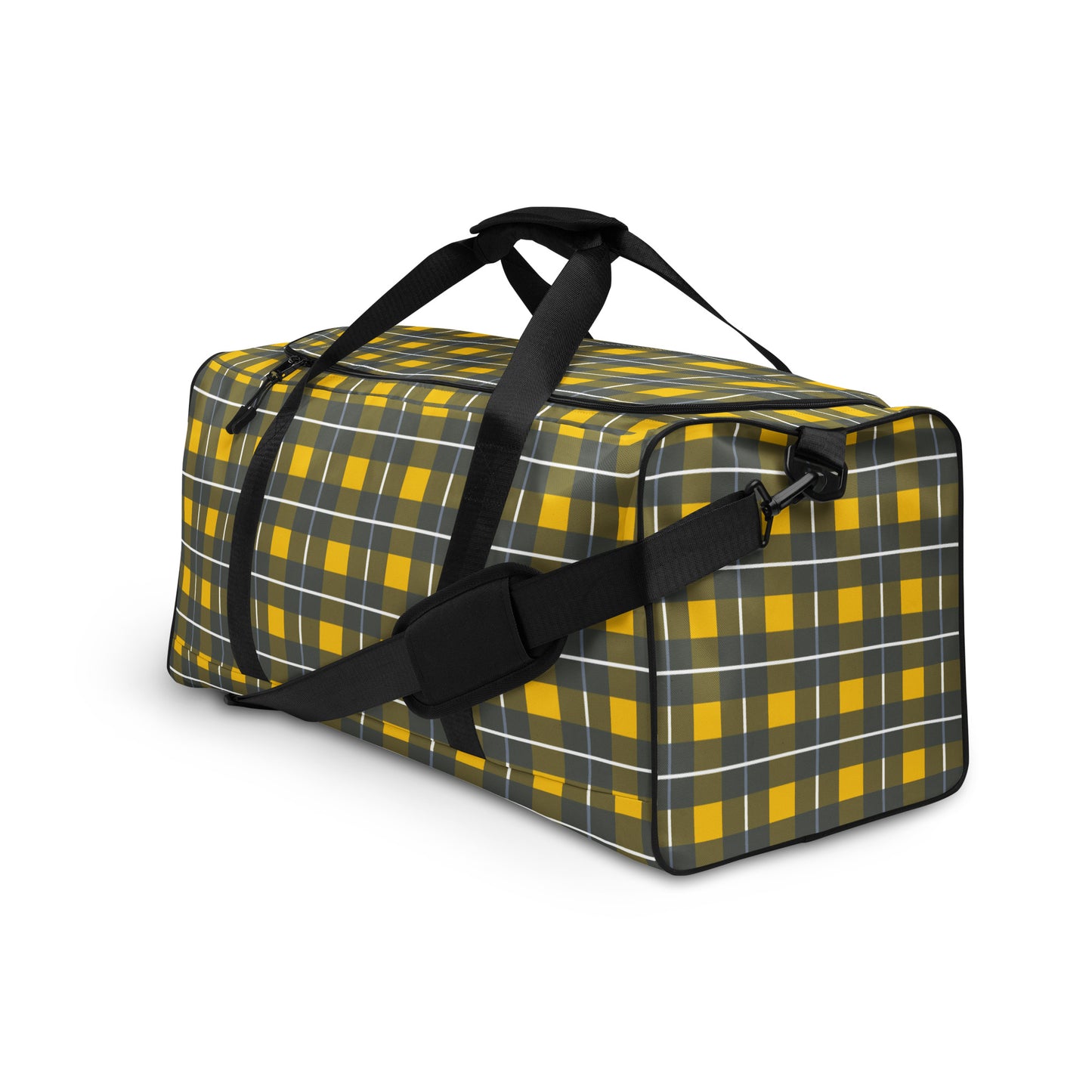 Yellow Tartan - Inspired By Harry Styles - Sustainably Made  Duffle bag