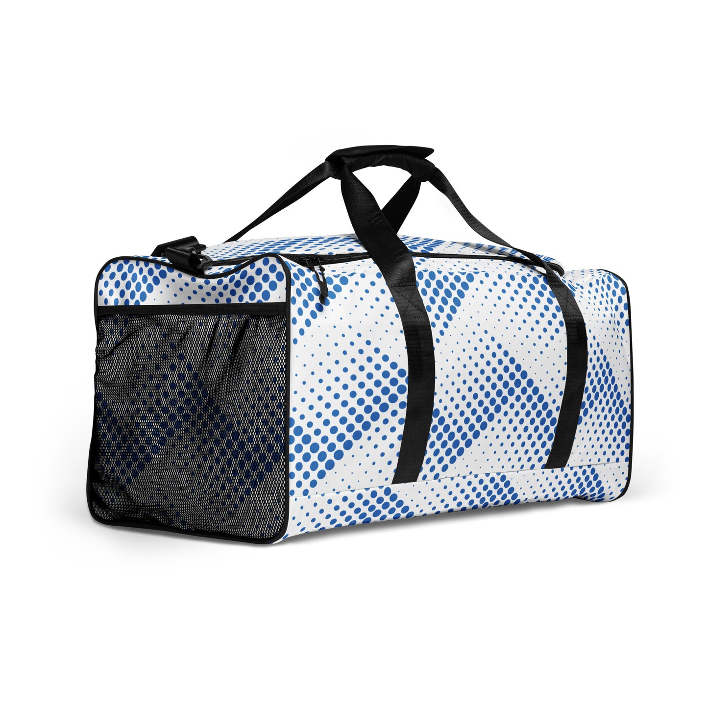 Blue Halftone Pattern - Sustainably Made Duffle Bag