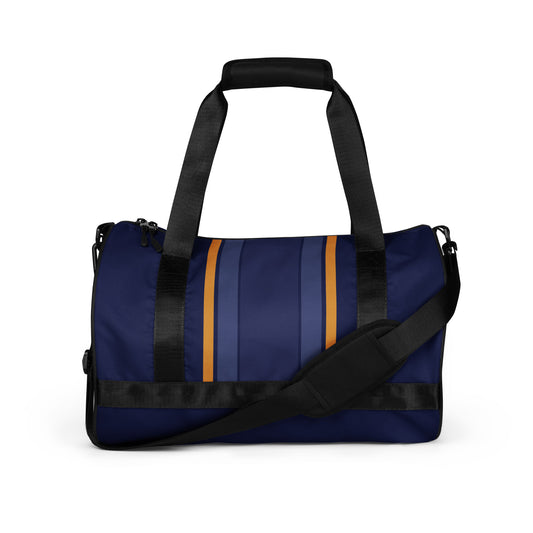 Blue Orange Stripes - Sustainably Made Gym Bag