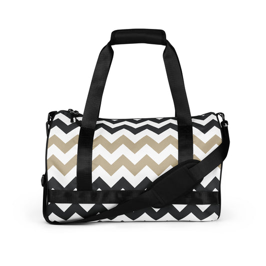 Two Tone Zigzag Pattern - Sustainably Made Gym Bag