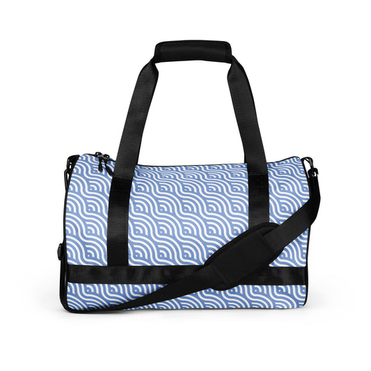 Blue Wave Pattern - Sustainably Made Gym Bag