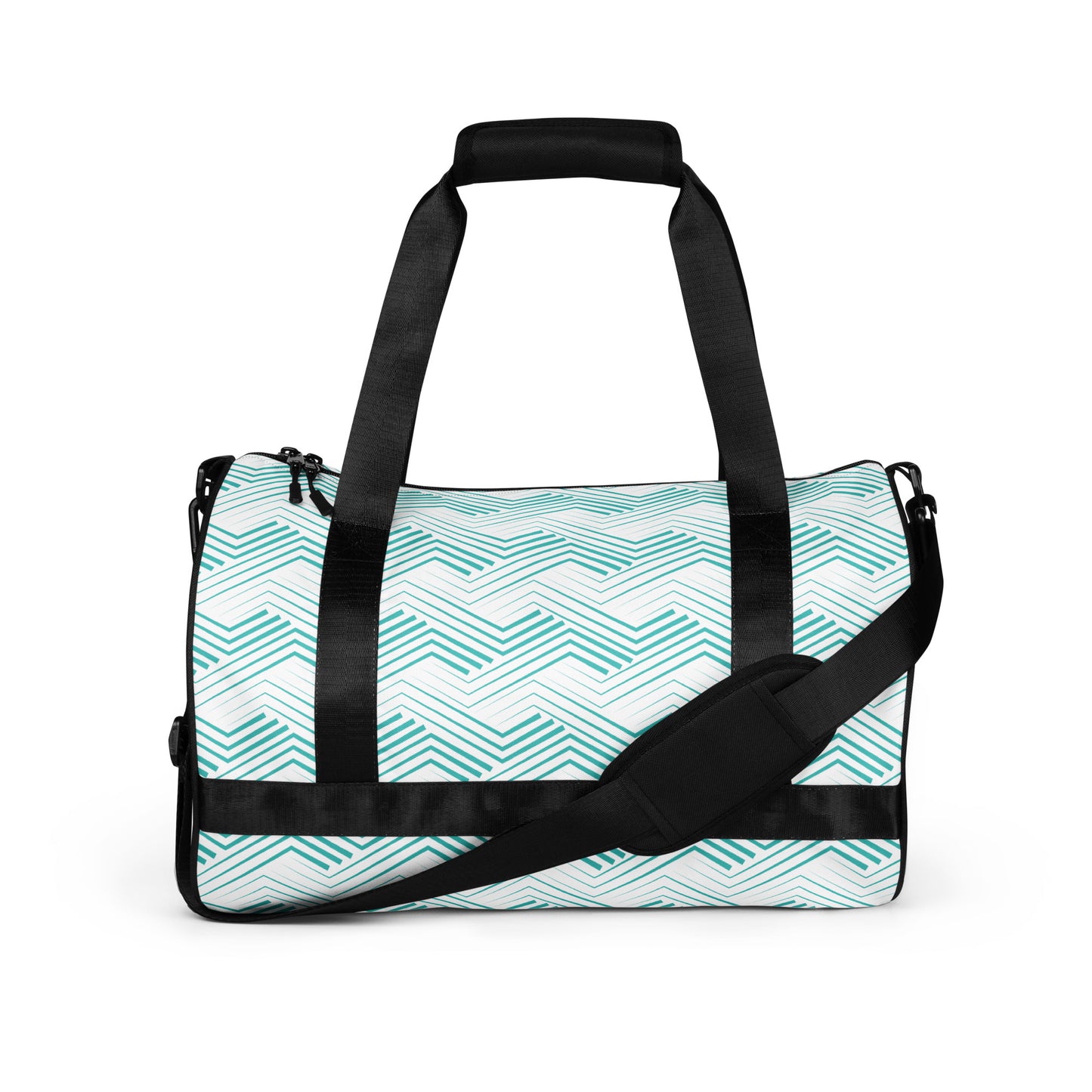 Blue Zigzag Pattern - Sustainably Made Gym Bag
