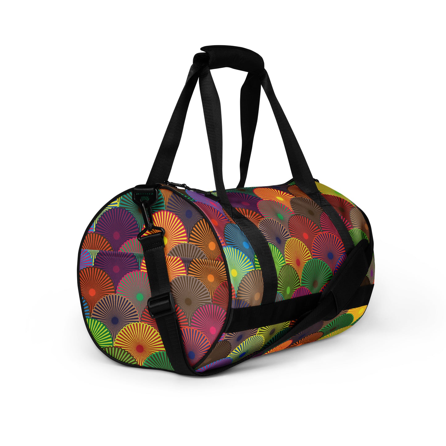 Colorful Flower Circle - Sustainably Made Gym Bag