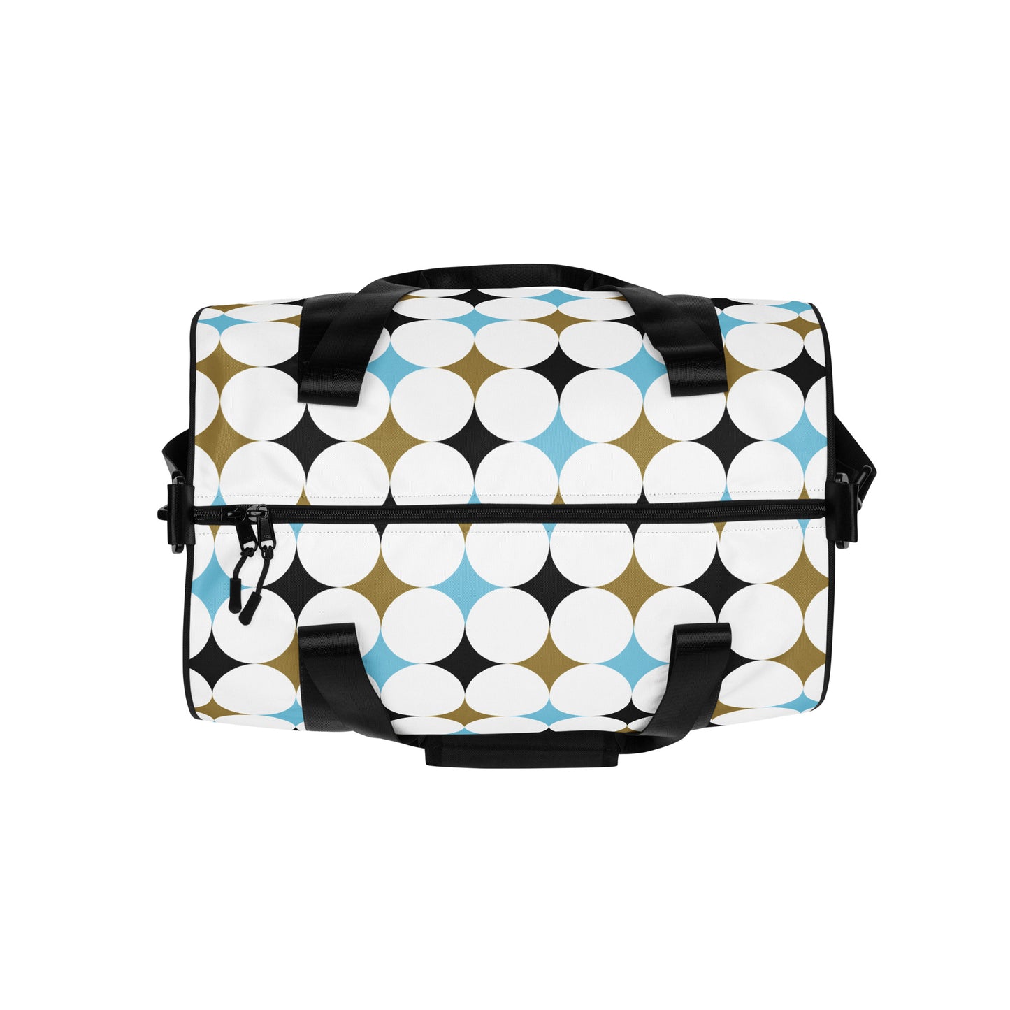 Retro Rounded Pattern - Sustainably Made Gym Bag