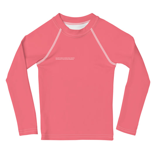 Pink Climate Change Global Warming Statement - Sustainably Made Kid's Long Sleeve Tee