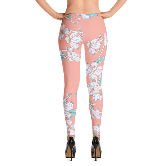 Pink Floral - Sustainably Made Leggings