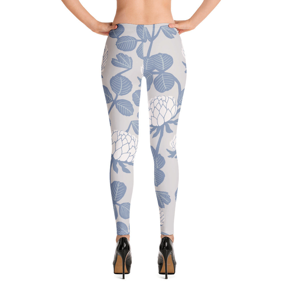 Grey FLoral - Sustainably Made Leggings