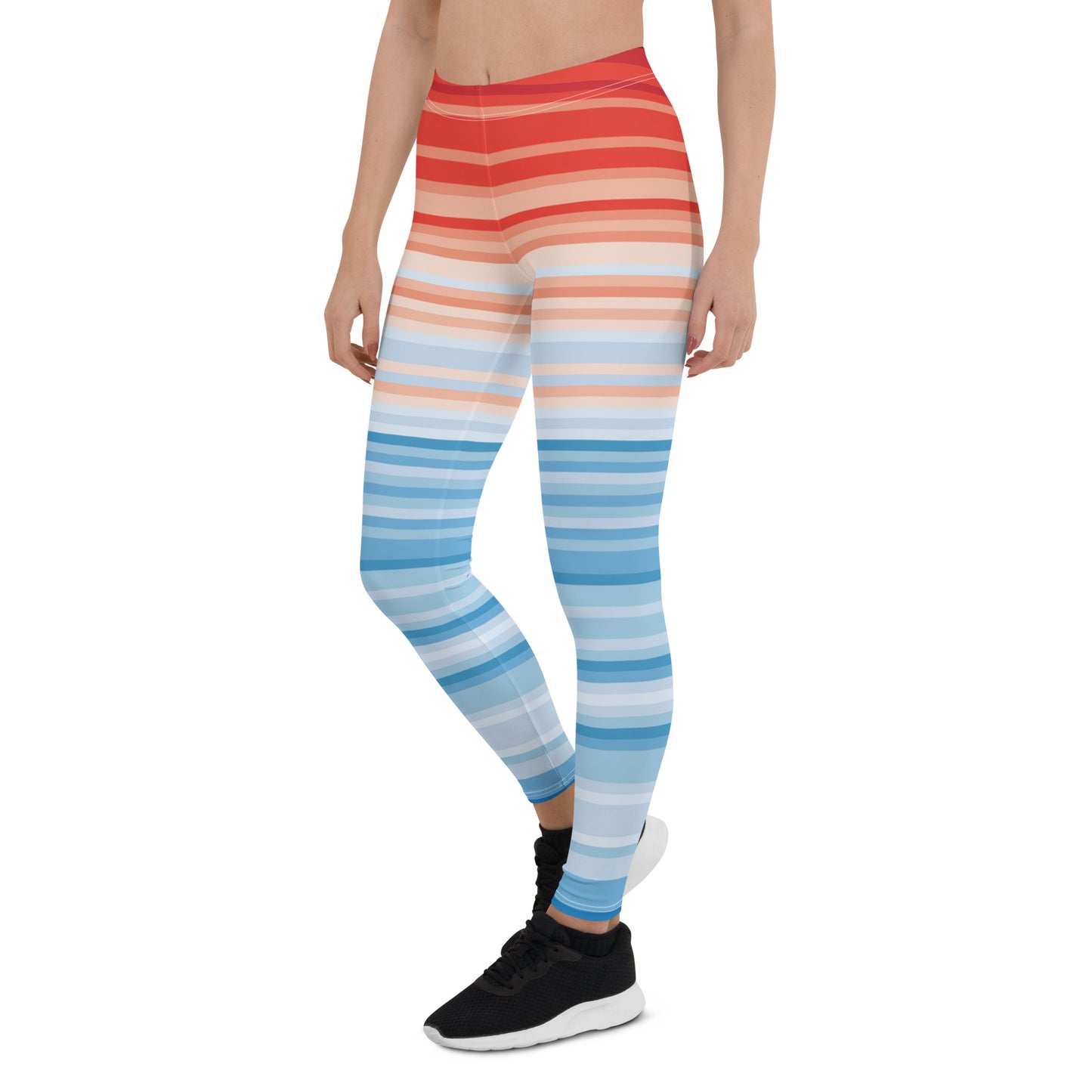 Climate Change Global Warming Stripes - Sustainably Made Leggings