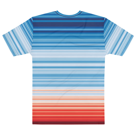 Climate Change Global Warming Stripes - Sustainably Made Men's T-shirt