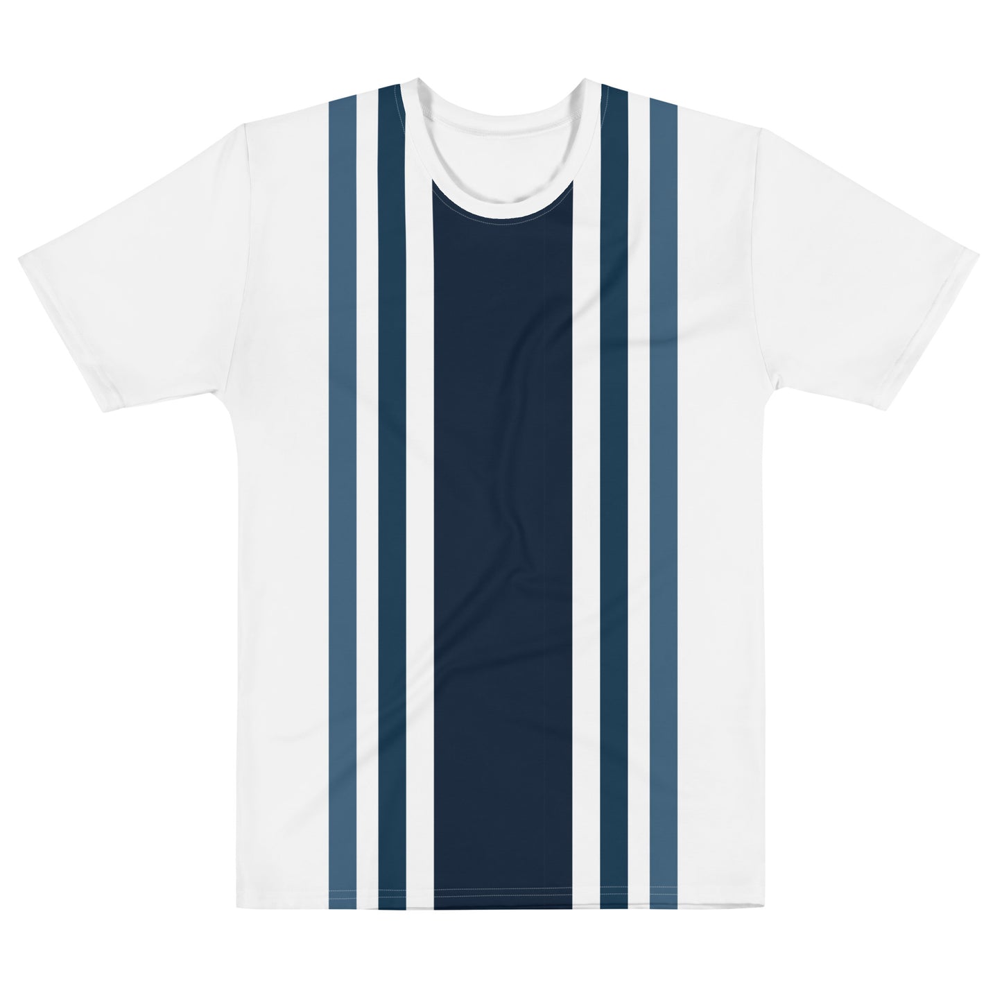 Blue White Vertical - Sustainably Made Men's Short Sleeve Tee