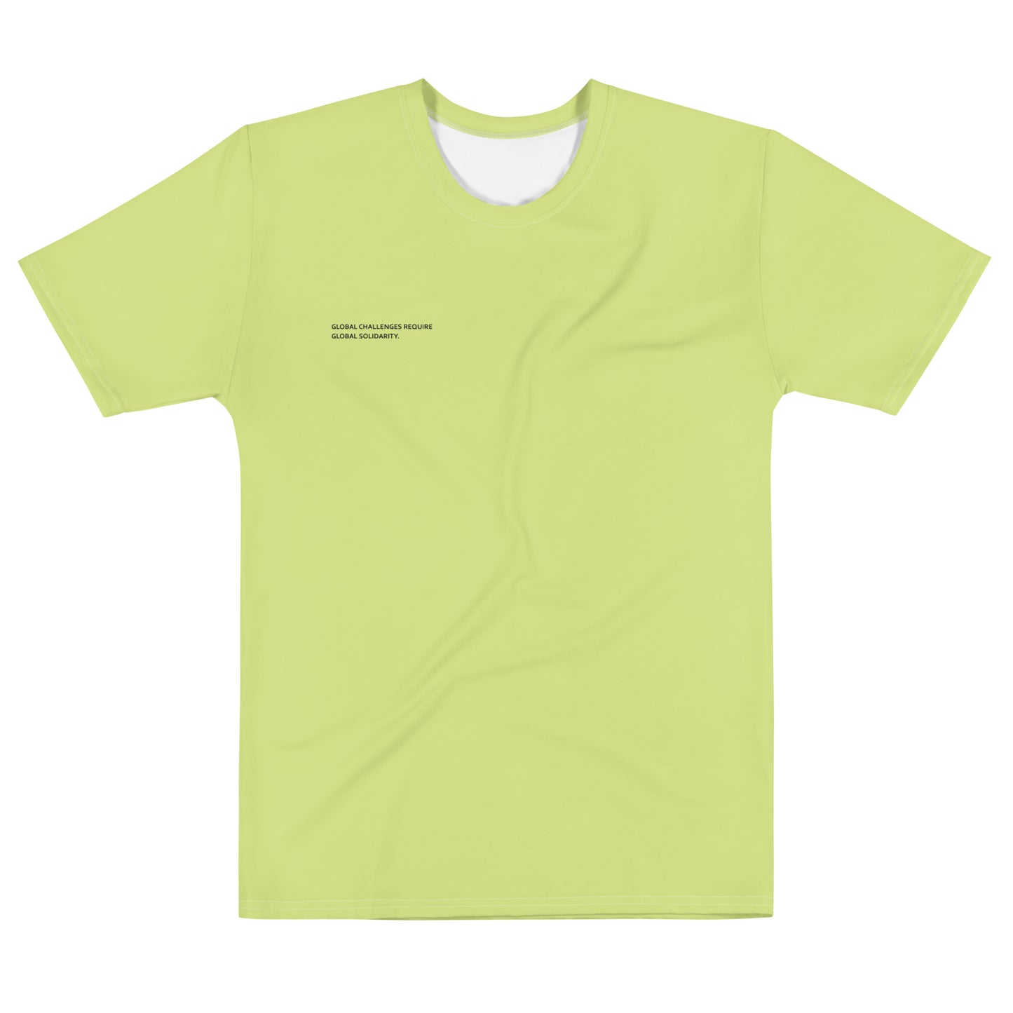Lime Climate Change Global Warming Statement - Sustainably Made Men's Short Sleeve Tee