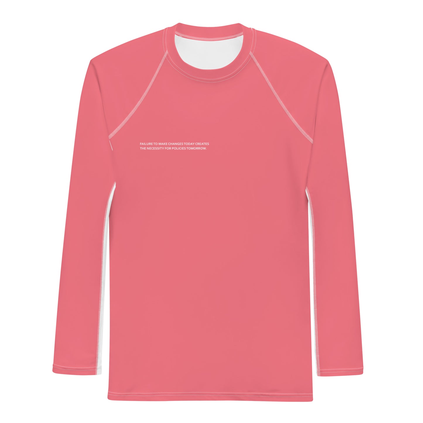 Pink Climate Change Global Warming Statement - Sustainably Made Men's Long Sleeve Tee