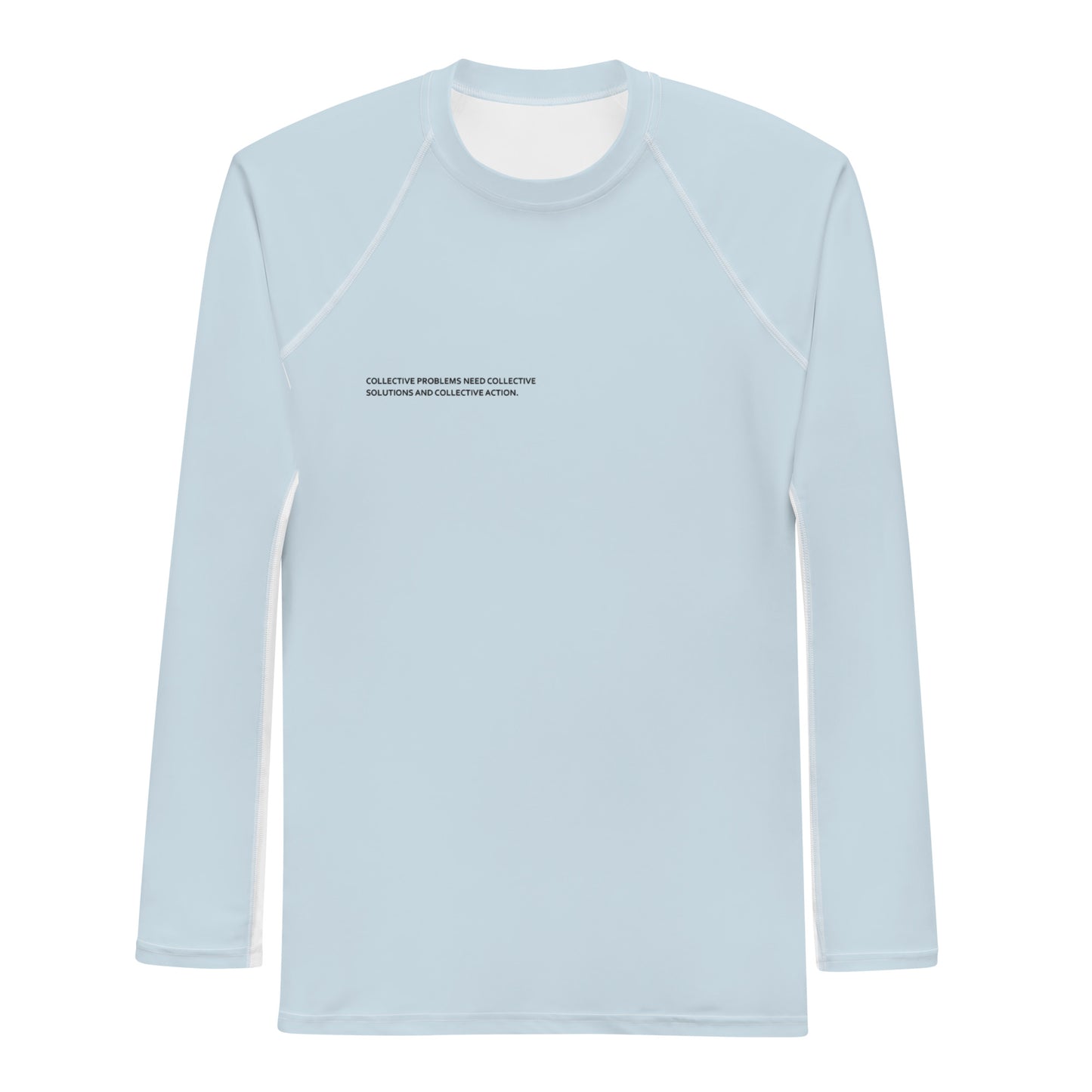 Baby Blue Climate Change Global Warming Statement - Sustainably Made Men's Long Sleeve Tee