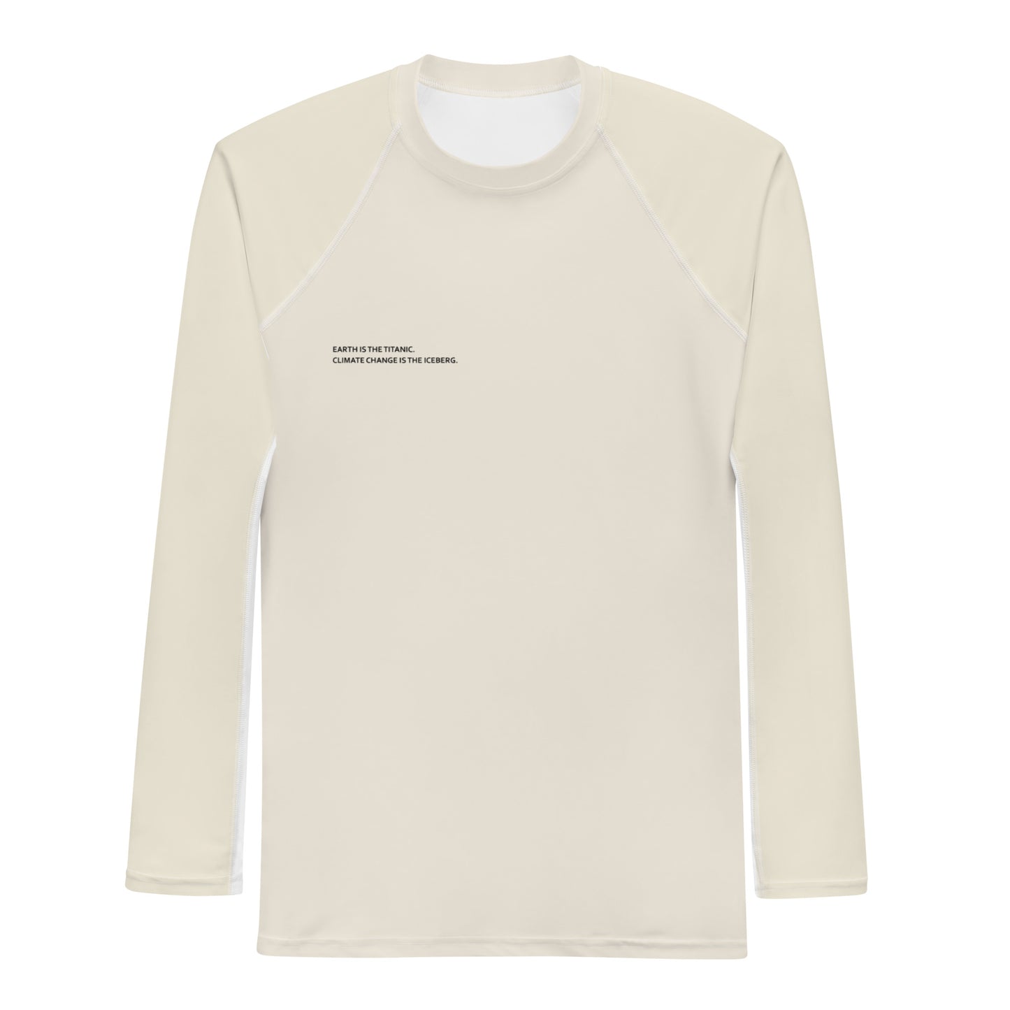 Light Grey Climate Change Global Warming Statement - Sustainably Made Men's Long Sleeve Tee