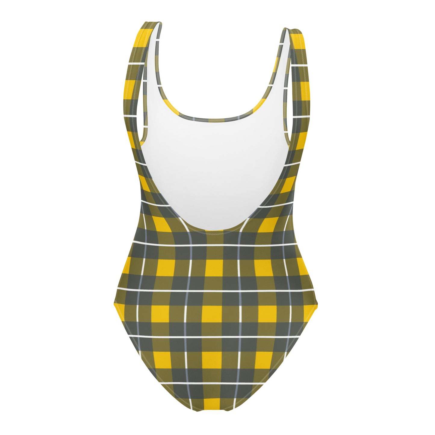 Yellow Tartan - Inspired By Harry Styles - Sustainably Made One-Piece Swimsuit