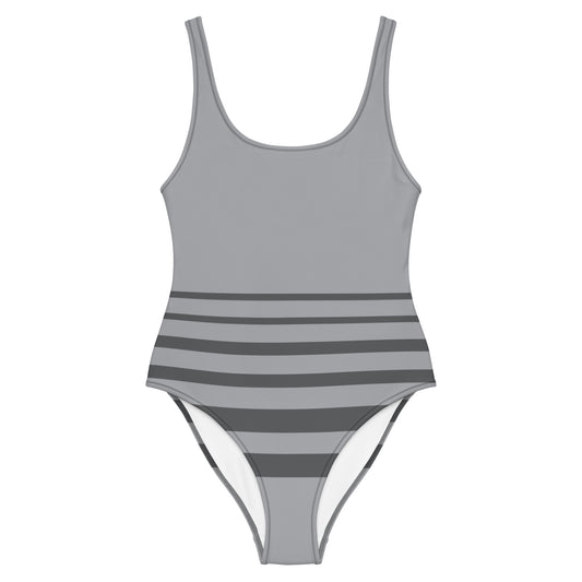 Grey Stripes - Sustainably Made One-Piece Swimsuit