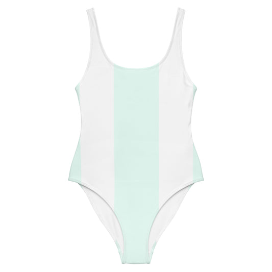 Light Blue White - Sustainably Made One-Piece Swimsuit