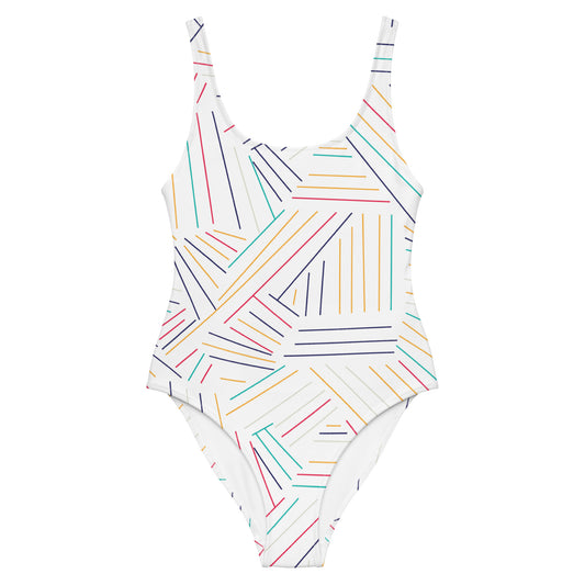 Colorful Lines - Sustainably Made One-Piece Swimsuit