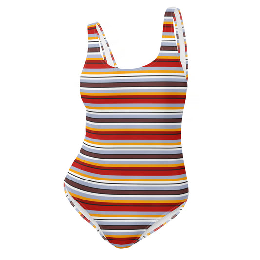Multi Colored Lines - Inspired By Taylor Swift - Sustainably Made One-Piece Swimsuit
