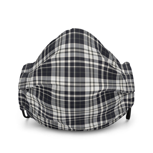 Black & White Tartan - Sustainably Made Premium Face Mask