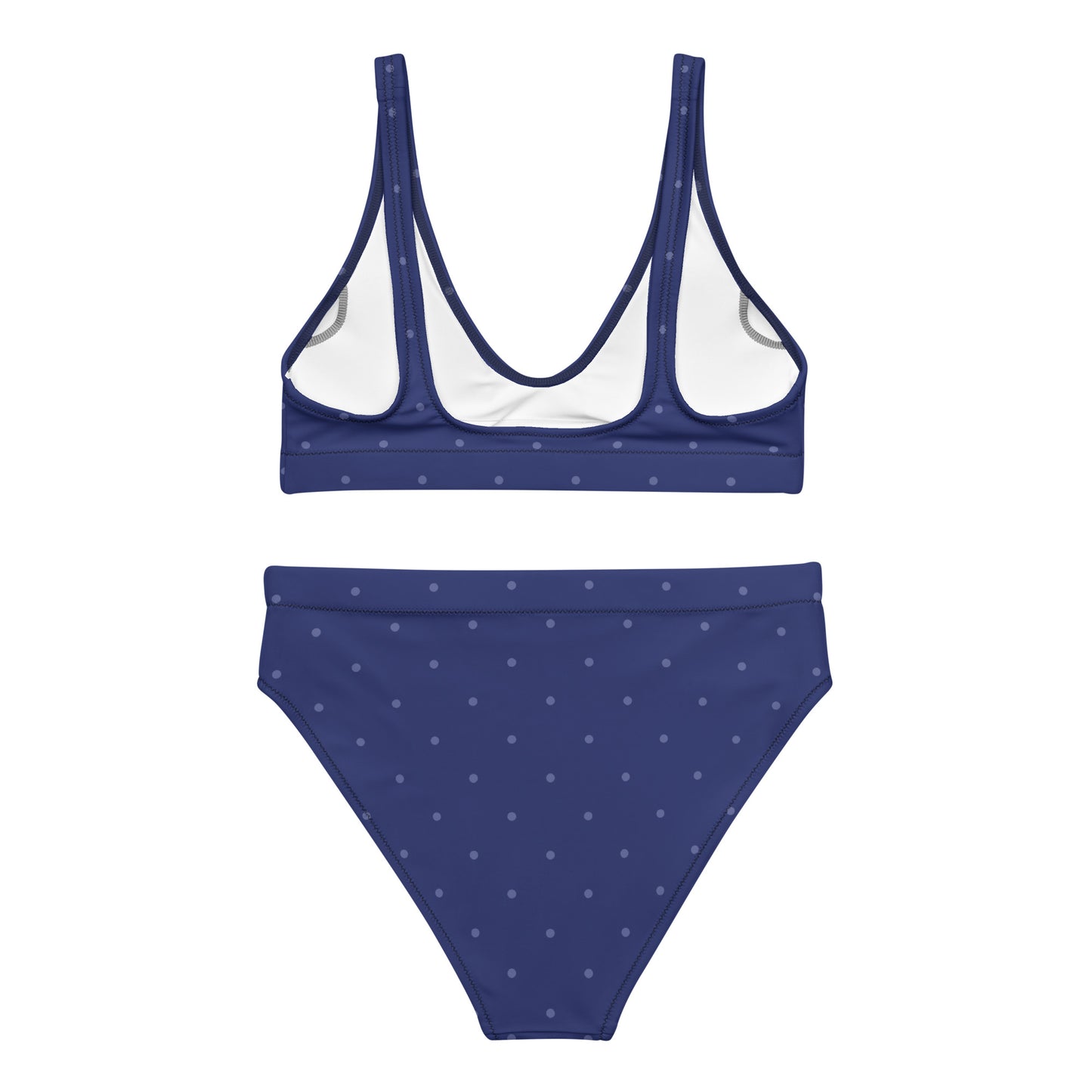 Blue Dots - Sustainably Made Recycled High-Waisted Bikini