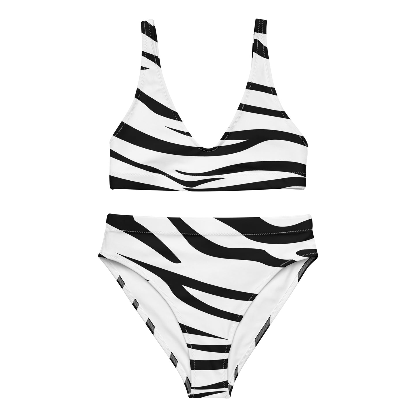 Snow Tiger- Sustainably Made Recycled High-Waisted Bikini
