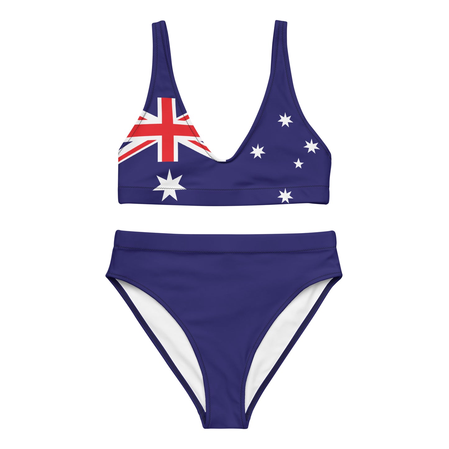 Australia Flag - Sustainably Made Recycled high-waisted bikini