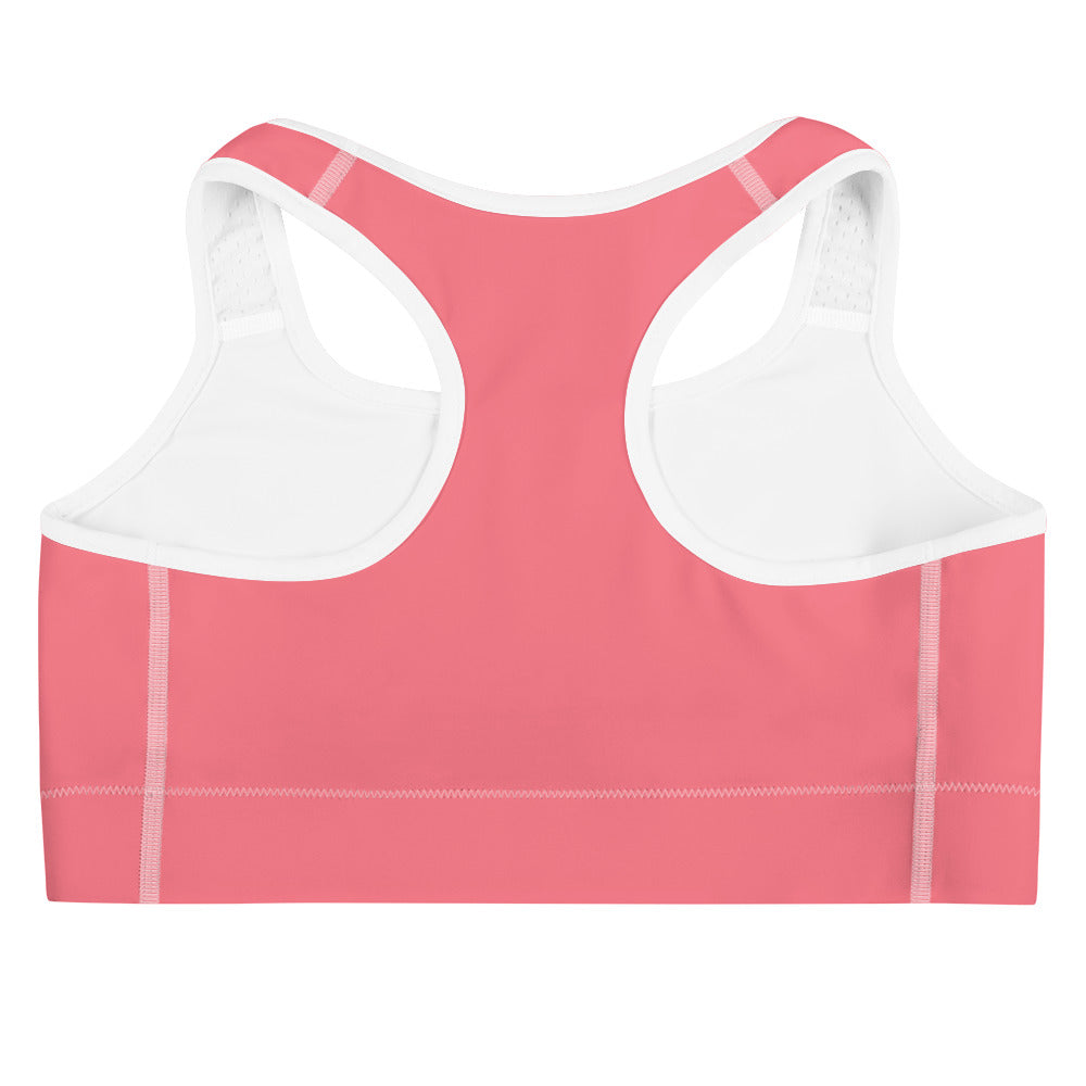 Pink Climate Change Global Warming Statement - Sustainably Made Women's Sports Bra
