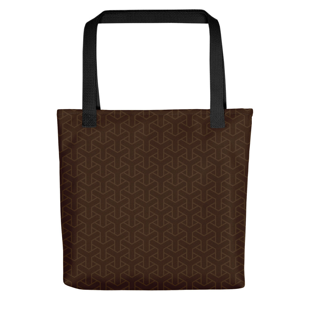 Deep Brown Pattern - Sustainably Made Tote Bag