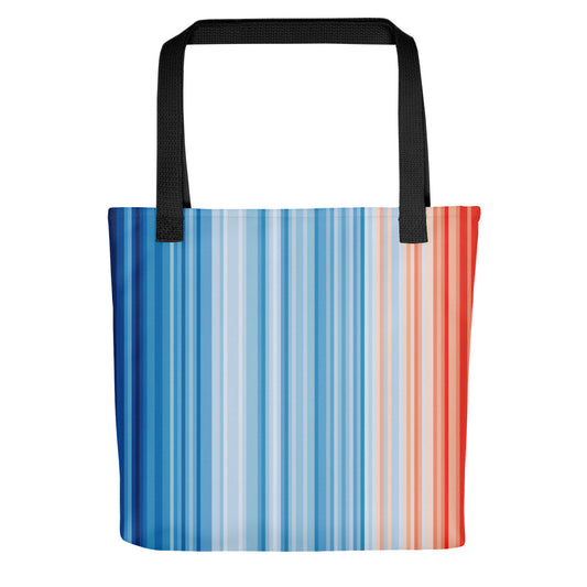 Climate Change Global Warming Stripes - Sustainably Made Tote bag