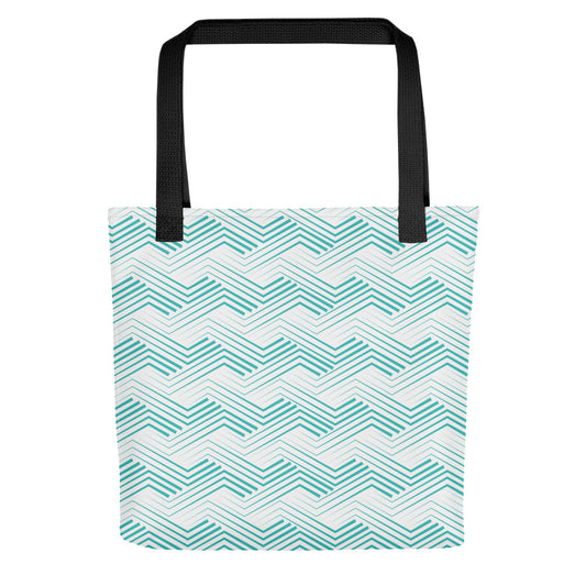 Blue Zigzag - Sustainably Made Tote Bag