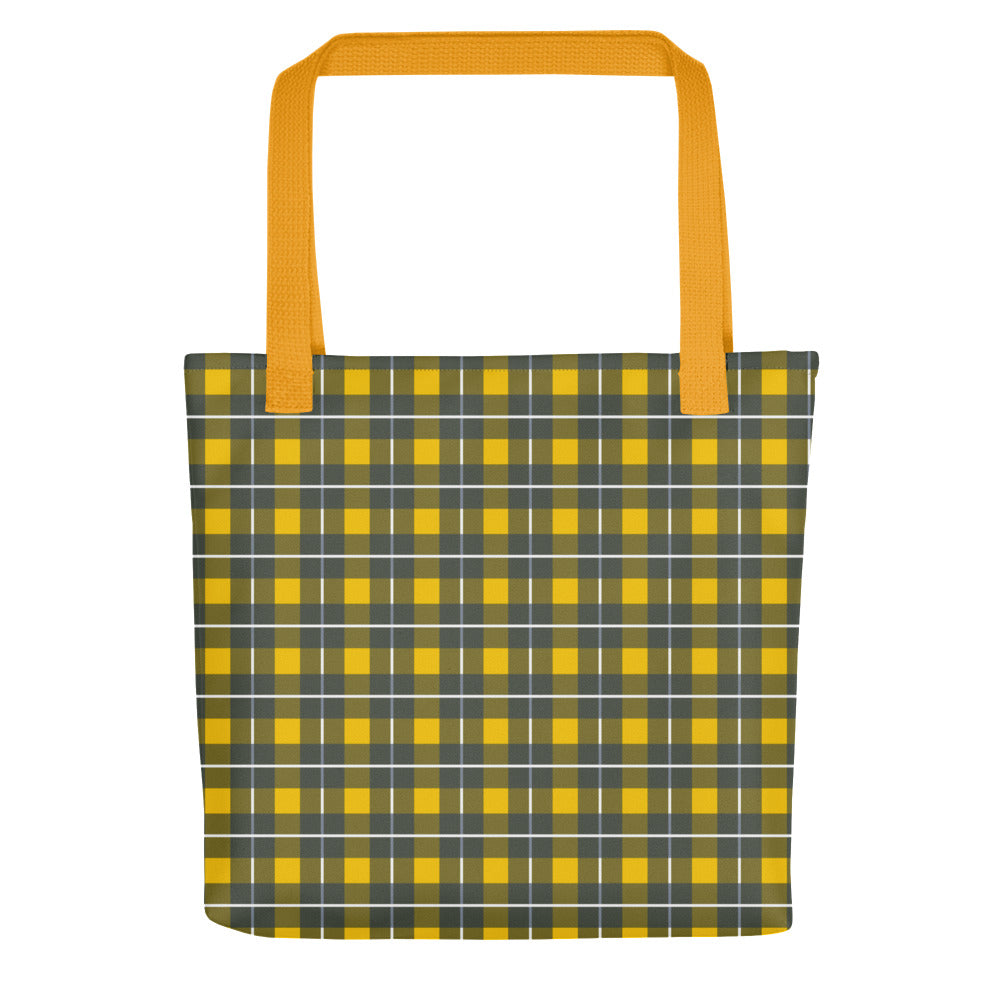 Yellow tartan - Inspired By Harry Styles - Sustainably Made Tote bag