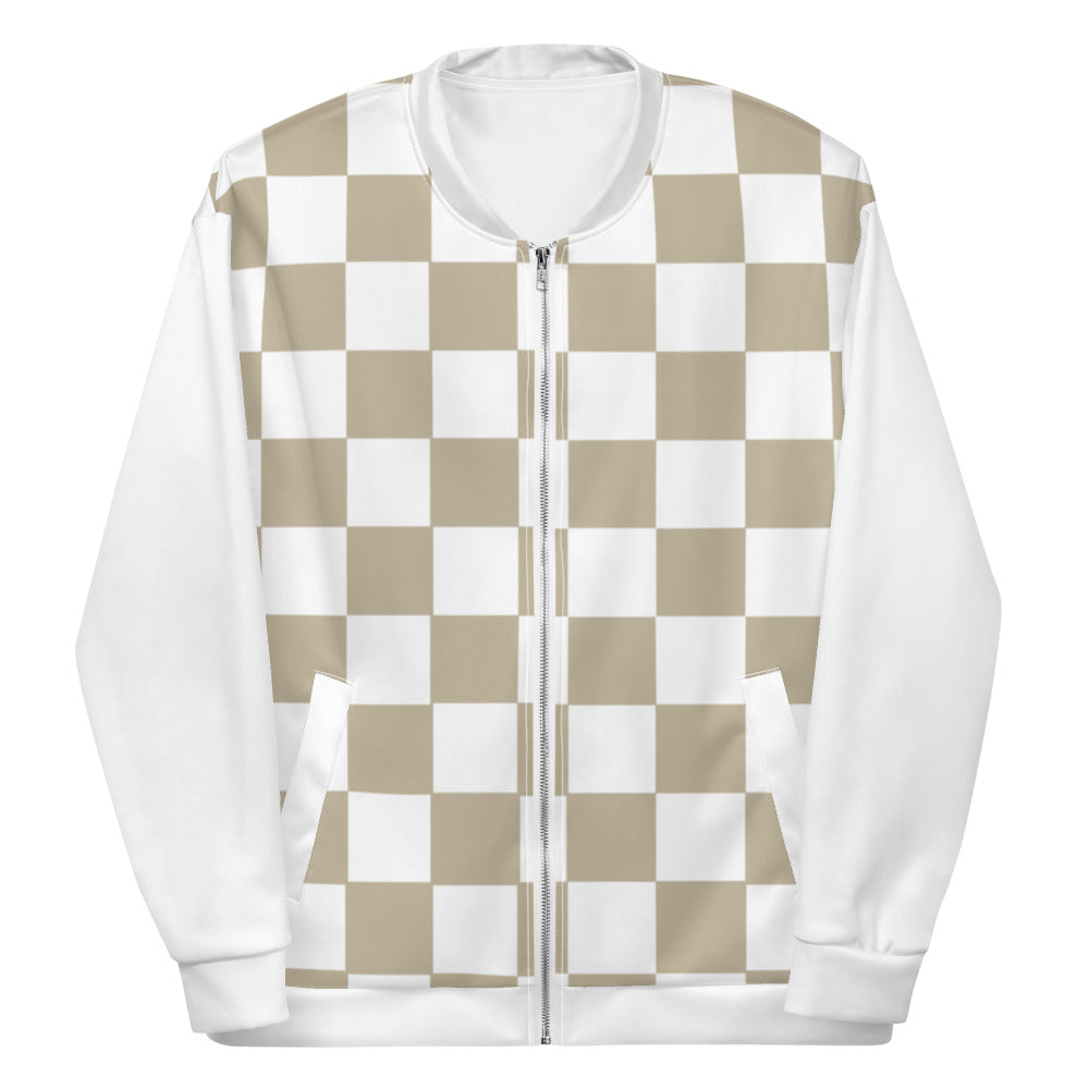 Mocca Chequered Flag - Sustainably Made Jacket