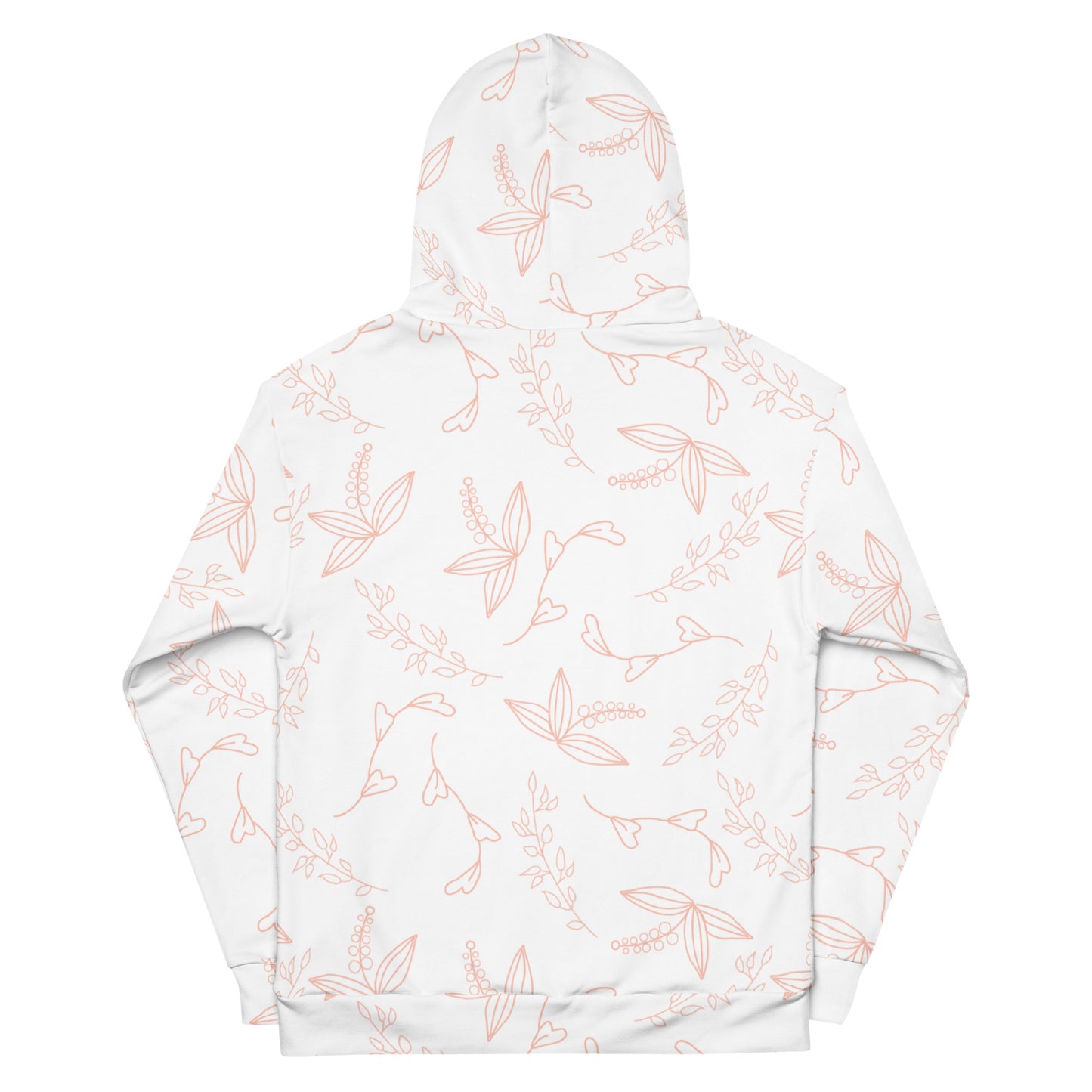 White Floral - Sustainably Made Hoodie