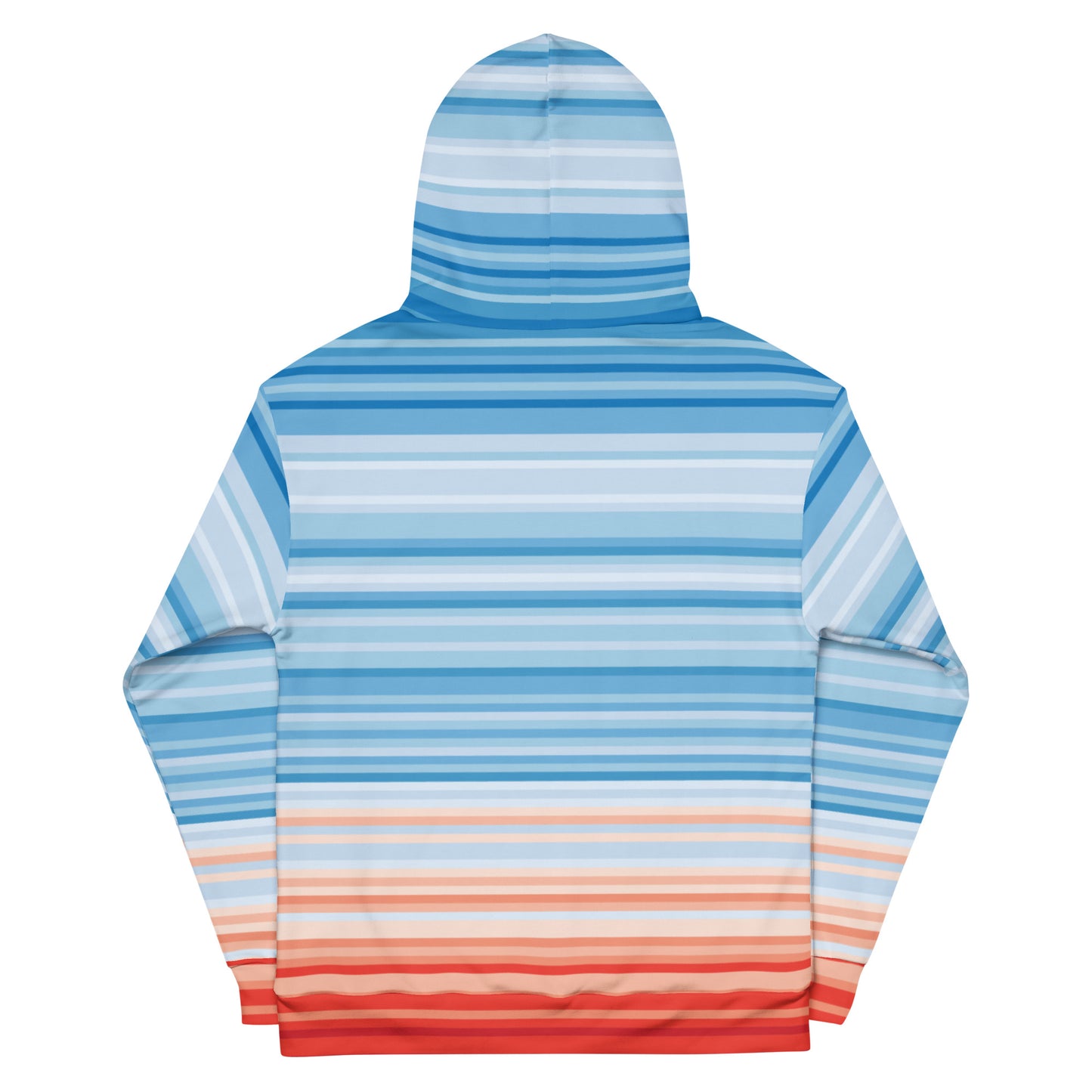 Climate Change Global Warming Stripes - Sustainably Made Hoodie