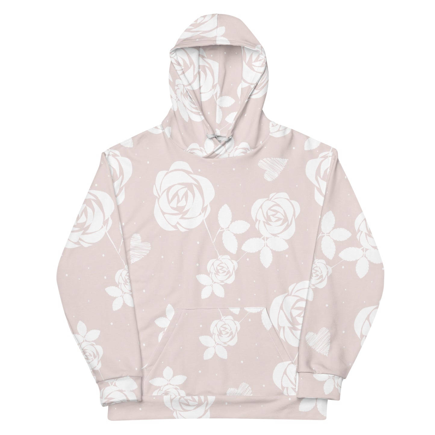 Baby Pink Floral - Sustainably Made Hoodie