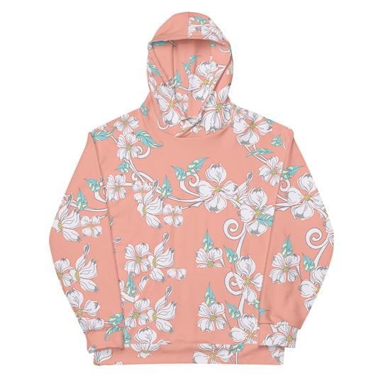Pink Floral - Sustainably Made Hoodie