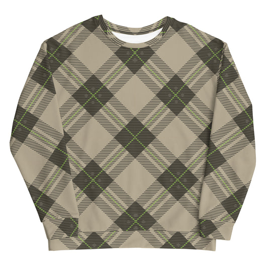 Brown Tartan - Sustainably Made Sweatshirt