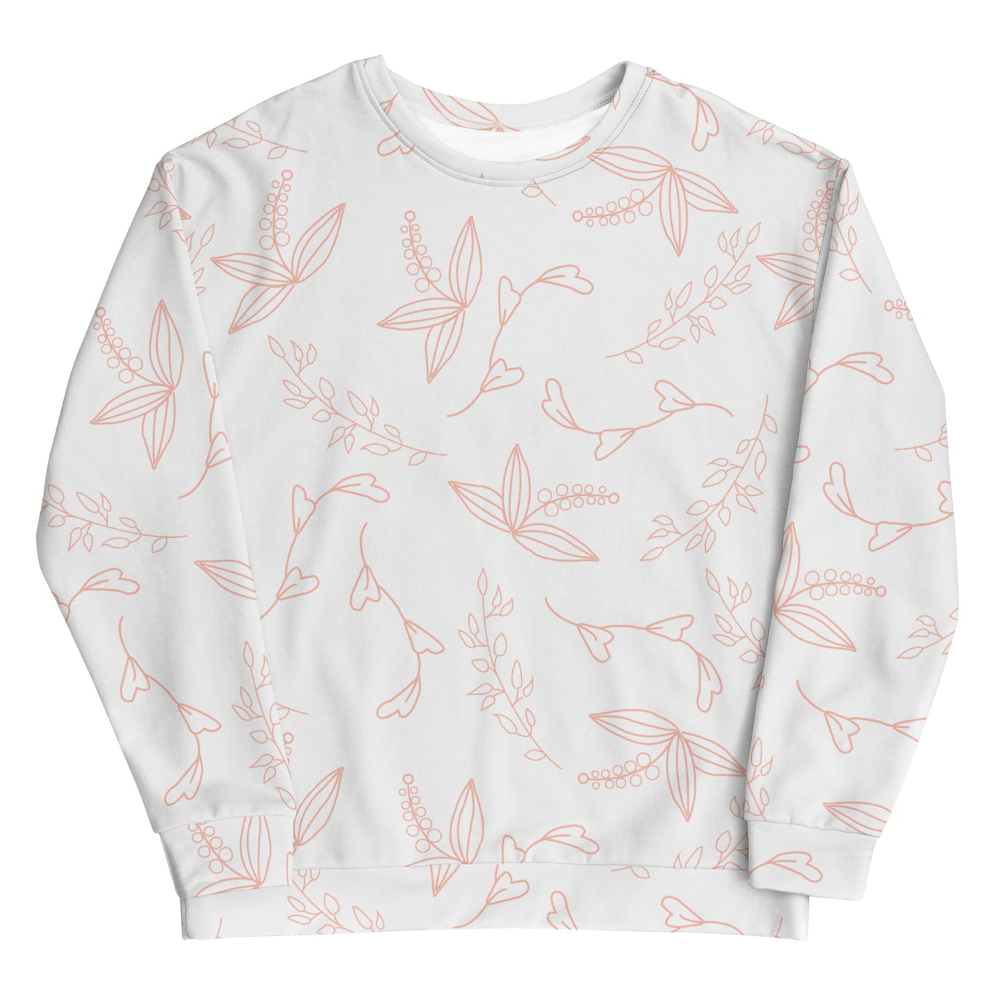 White Floral - Sustainably Made Sweatshirt
