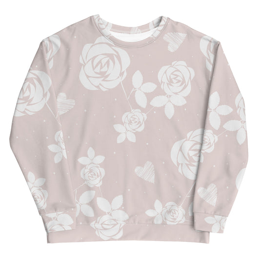 Baby Pink Floral - Sustainably Made Sweatshirt