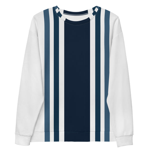 Vertical Lines Blue - Sustainably Made Sweatshirt
