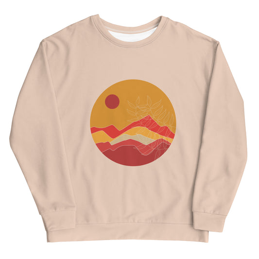 Sunrise Vibes Peach - Sustainably Made Sweatshirt