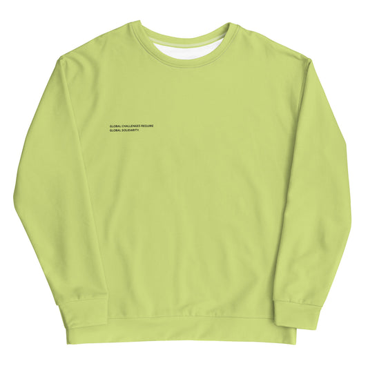 Lime Climate Change Global Warming Statement - Sustainably Made Sweatshirt