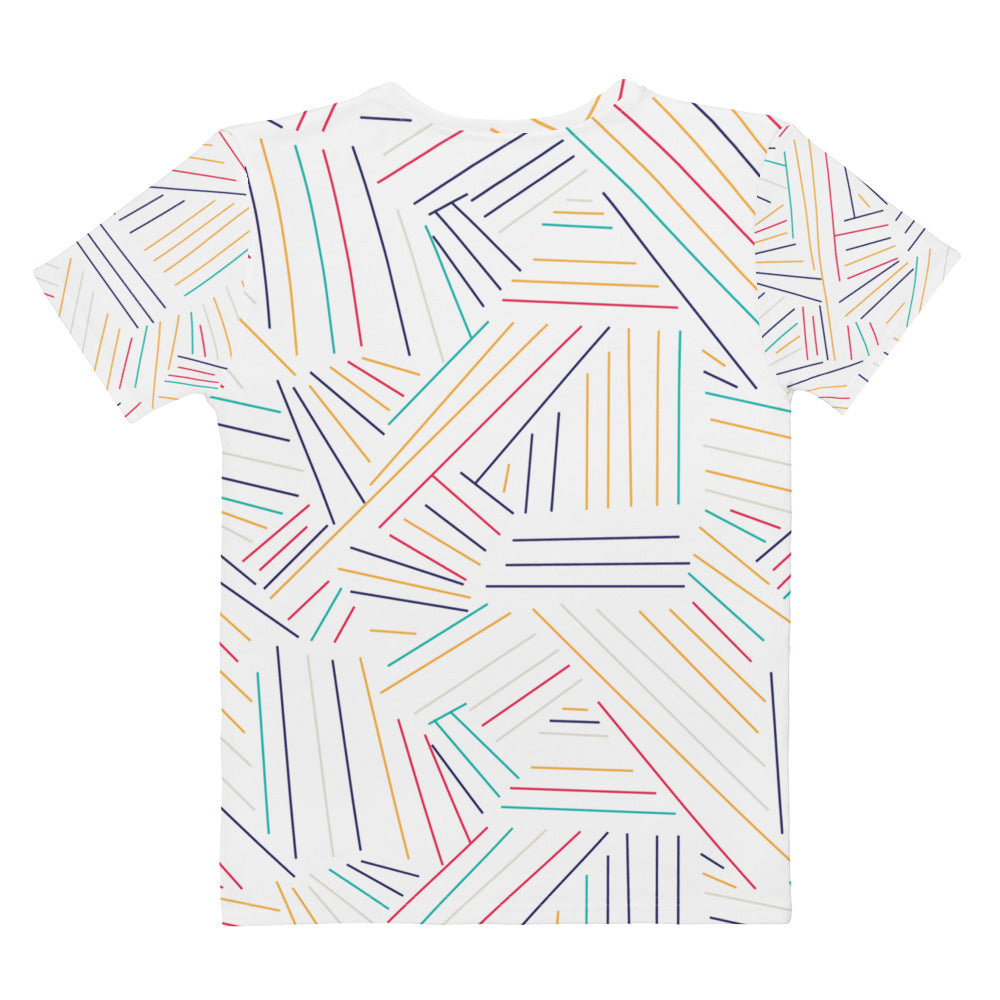 Colorful Line - Sustainably Made Women’s Short Sleeve Tee