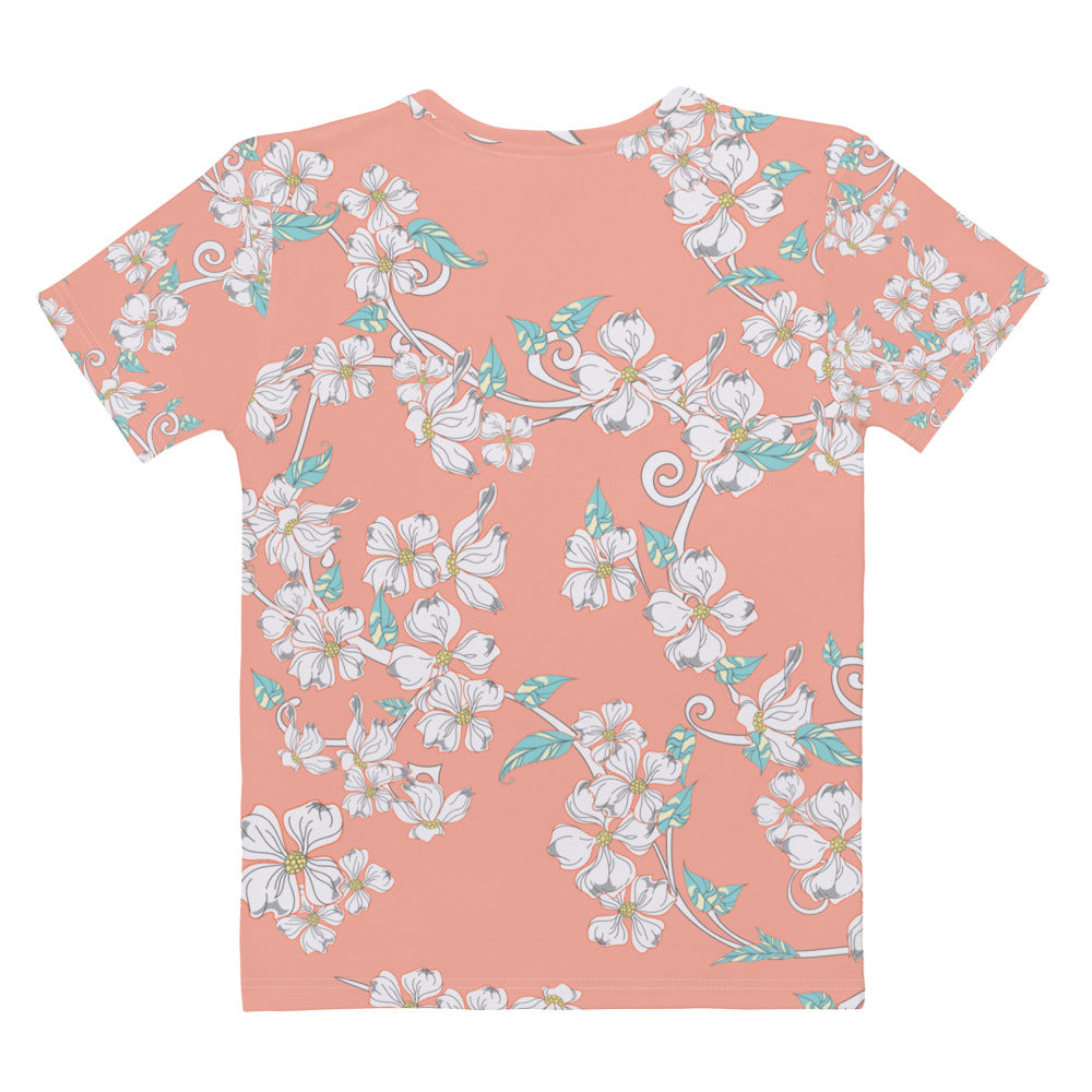 Pink Floral - Sustainably Made Women’s Short Sleeve Tee
