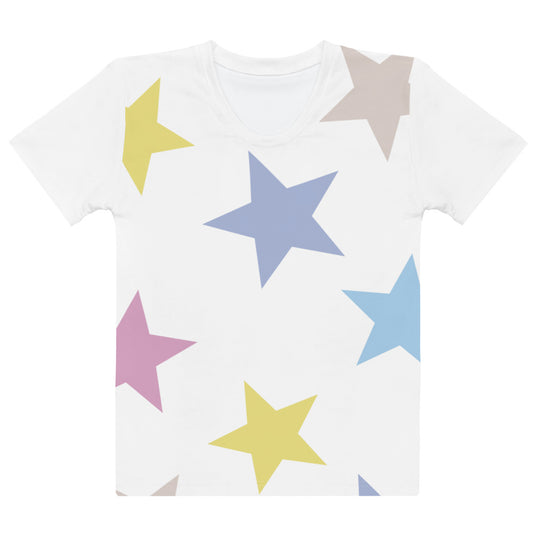 Colorful Stars - Sustainably Made Women’s Short Sleeve Tee