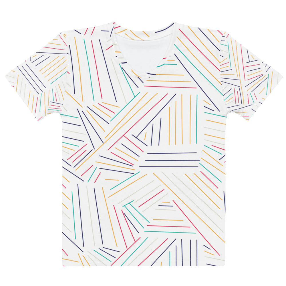 Colorful Line - Sustainably Made Women’s Short Sleeve Tee